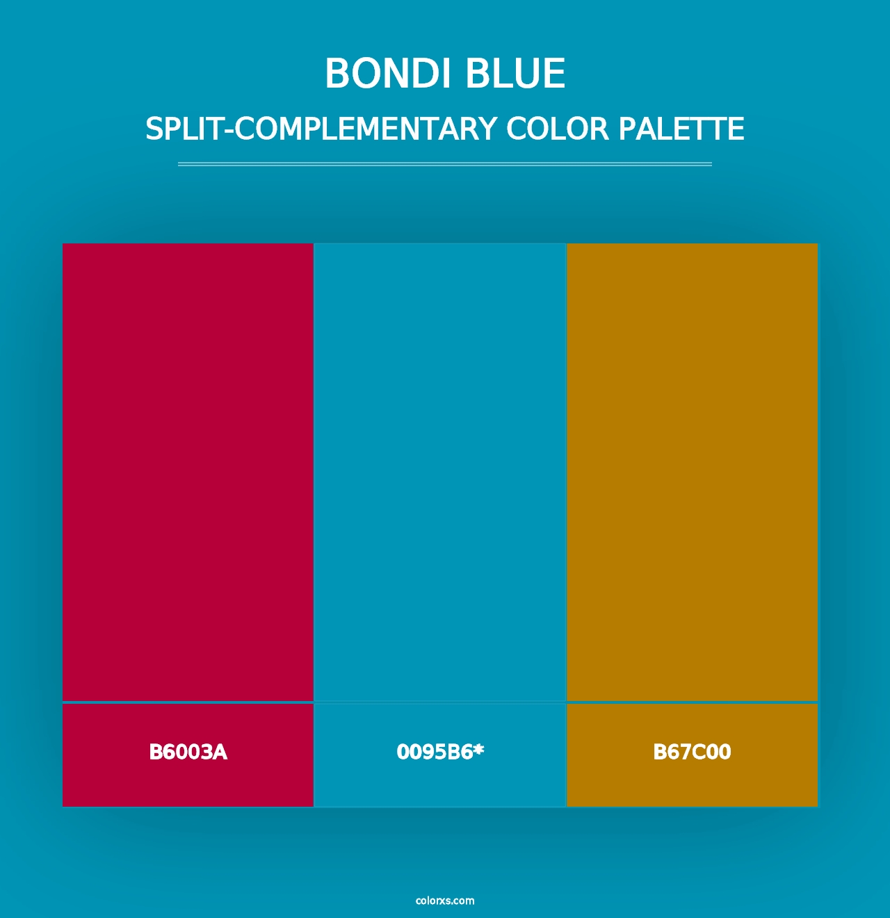 Bondi Blue - Split-Complementary Color Palette