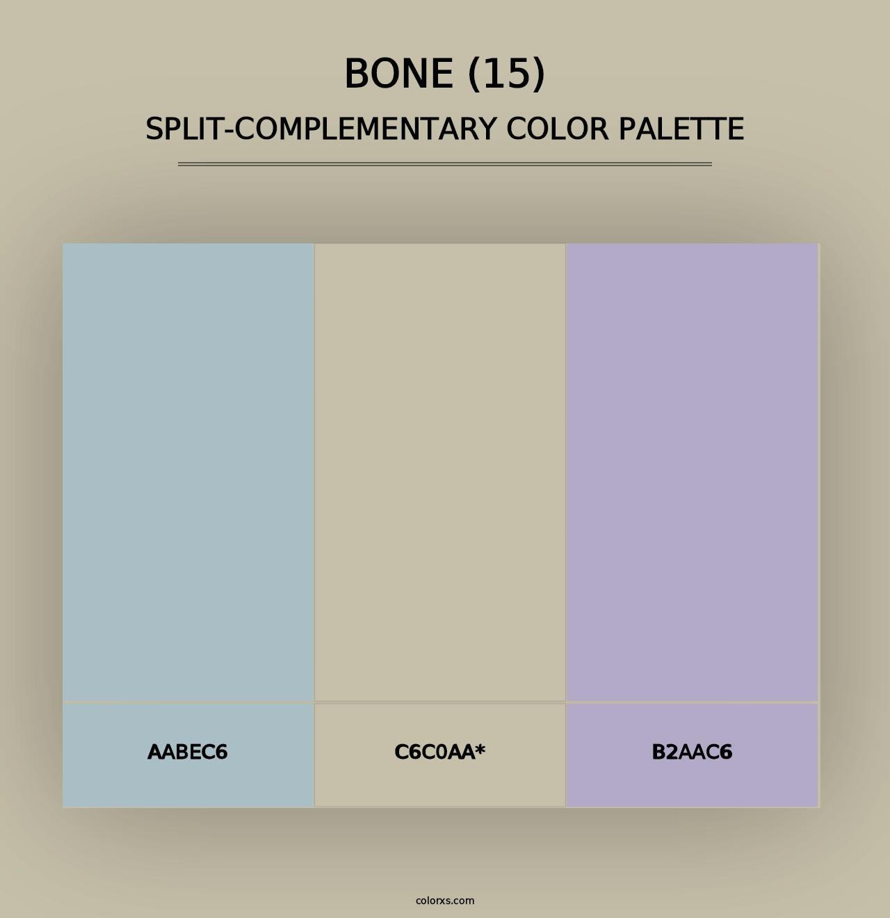 Bone (15) - Split-Complementary Color Palette