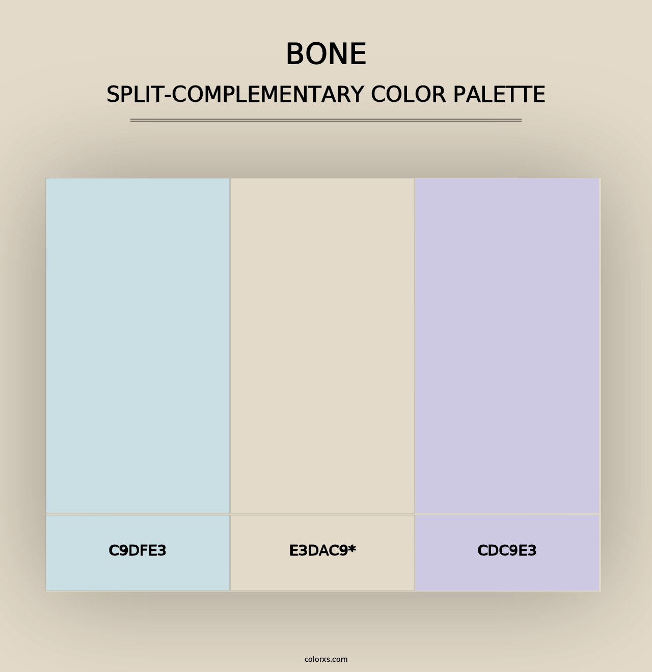 Bone - Split-Complementary Color Palette