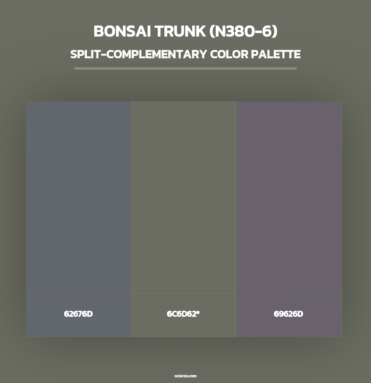 Bonsai Trunk (N380-6) - Split-Complementary Color Palette