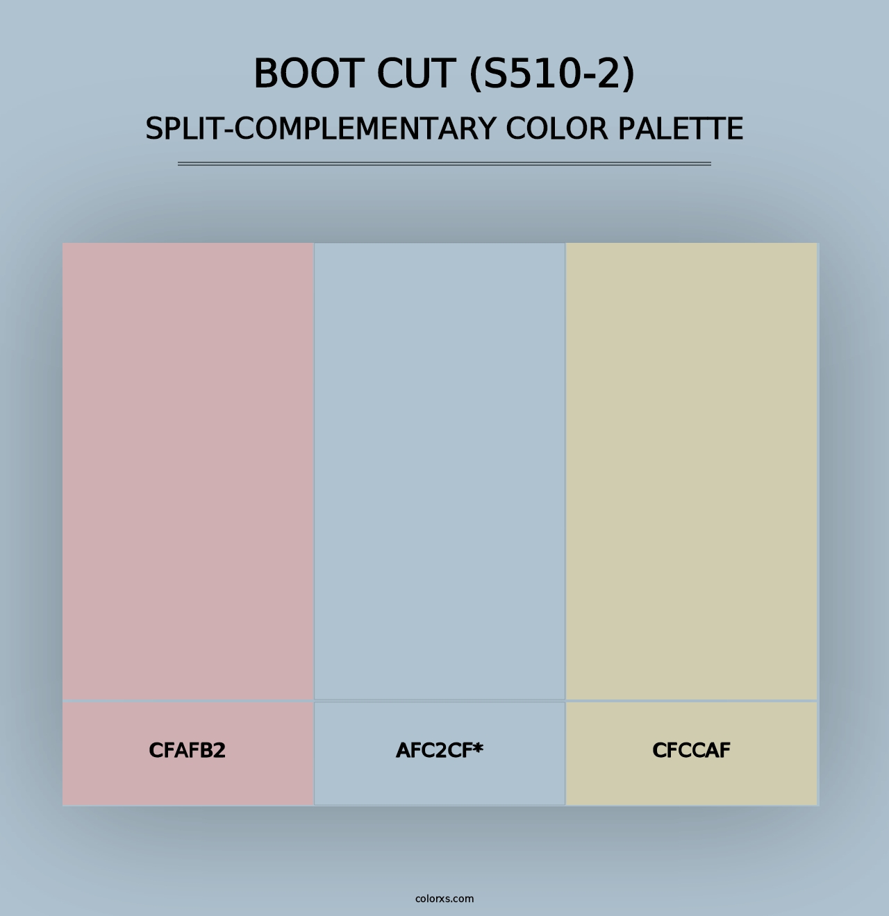 Boot Cut (S510-2) - Split-Complementary Color Palette