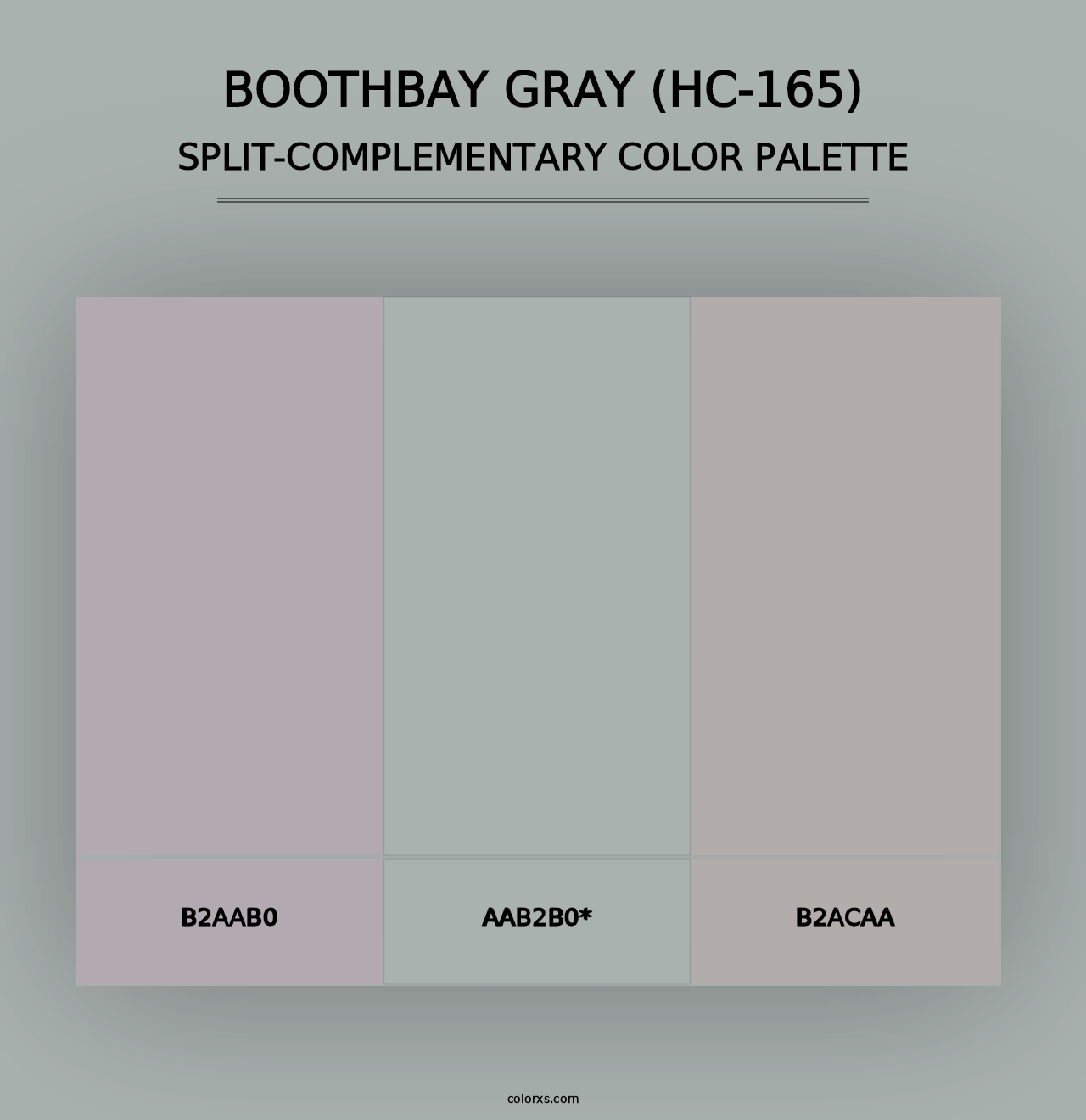 Boothbay Gray (HC-165) - Split-Complementary Color Palette