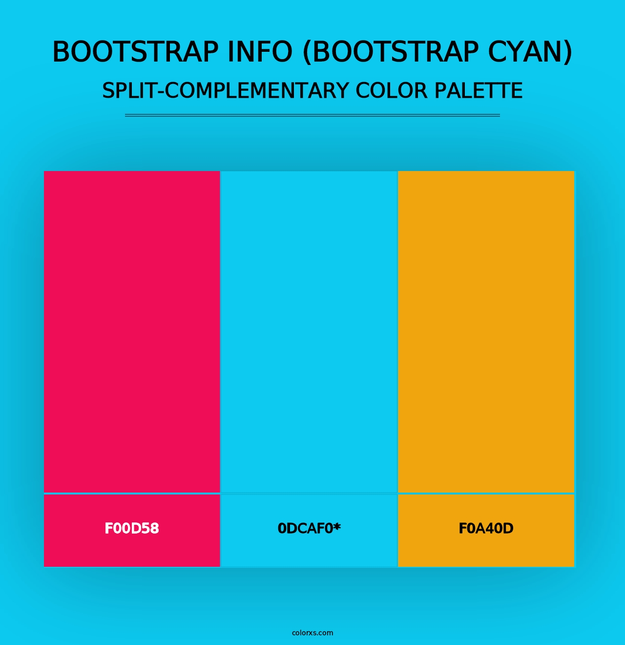 Bootstrap Info (Bootstrap Cyan) - Split-Complementary Color Palette