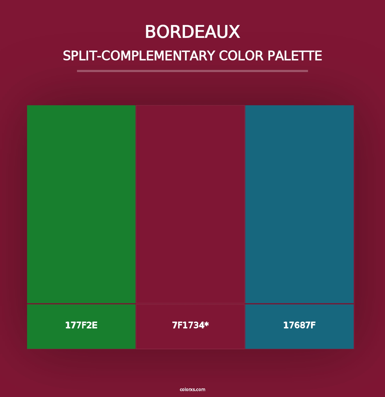 Bordeaux - Split-Complementary Color Palette