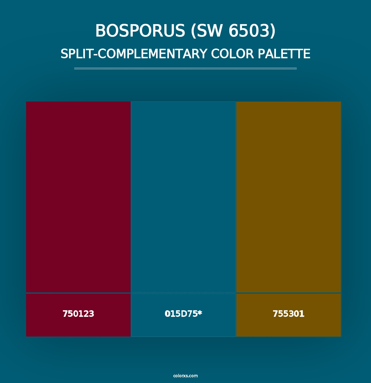 Bosporus (SW 6503) - Split-Complementary Color Palette