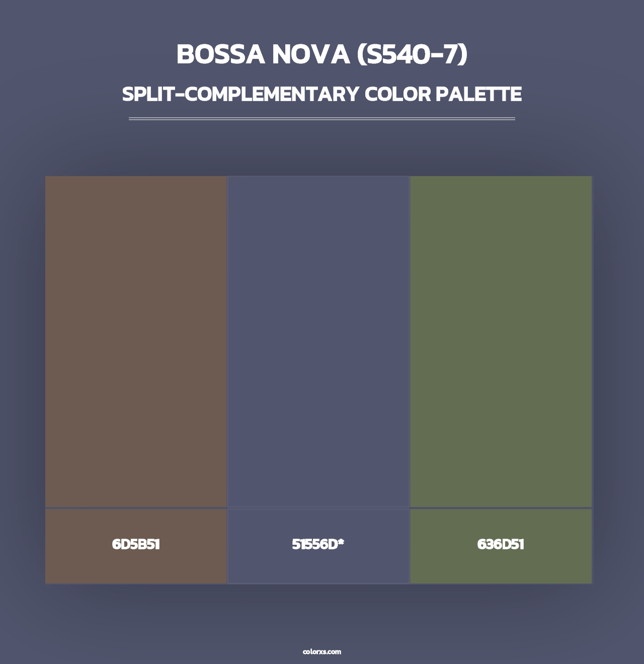 Bossa Nova (S540-7) - Split-Complementary Color Palette