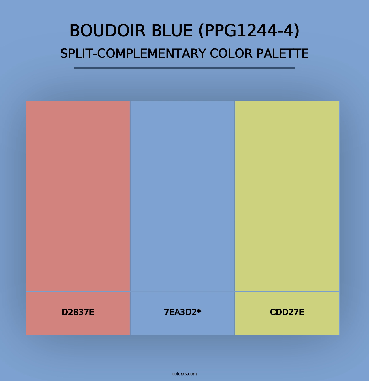 Boudoir Blue (PPG1244-4) - Split-Complementary Color Palette