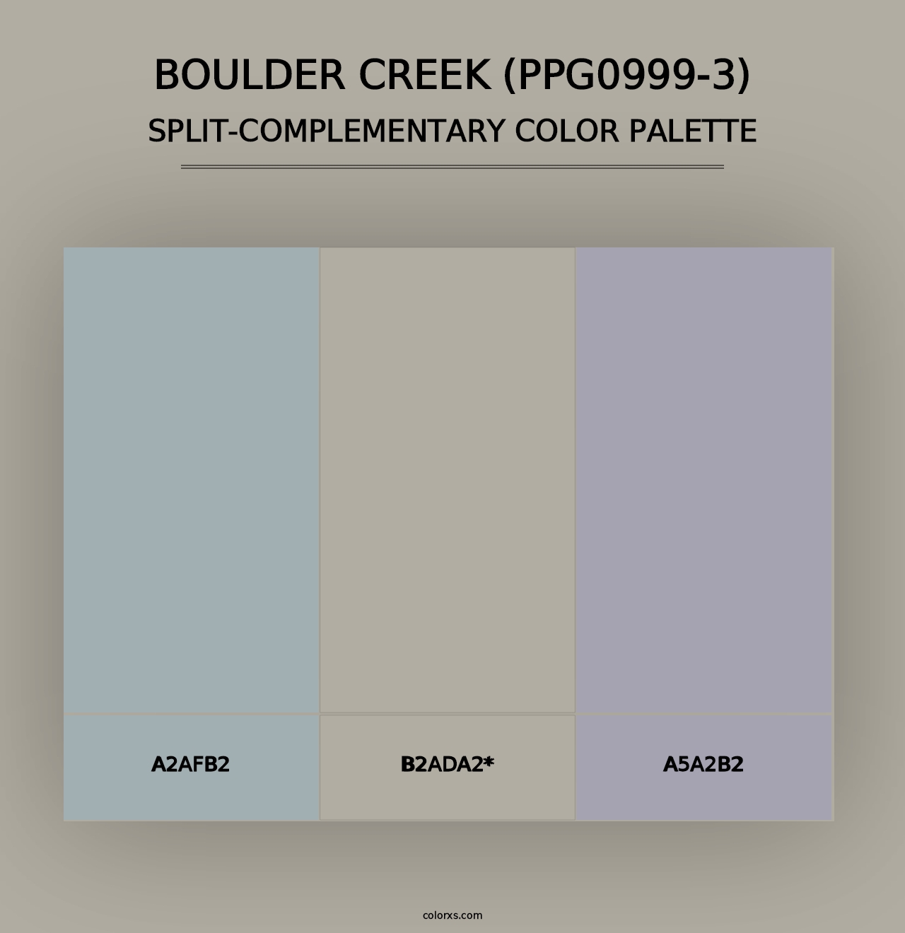 Boulder Creek (PPG0999-3) - Split-Complementary Color Palette