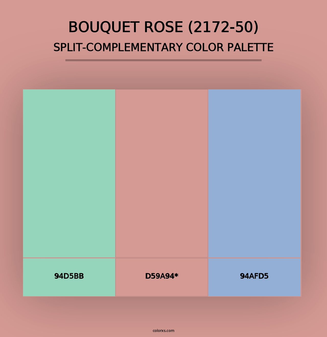 Bouquet Rose (2172-50) - Split-Complementary Color Palette