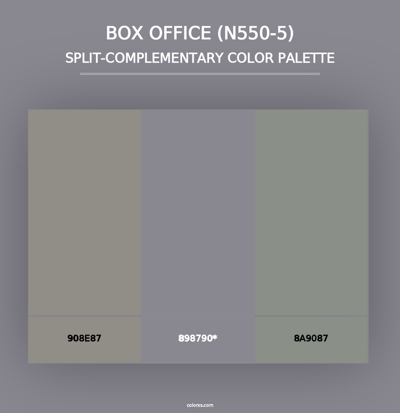 Box Office (N550-5) - Split-Complementary Color Palette