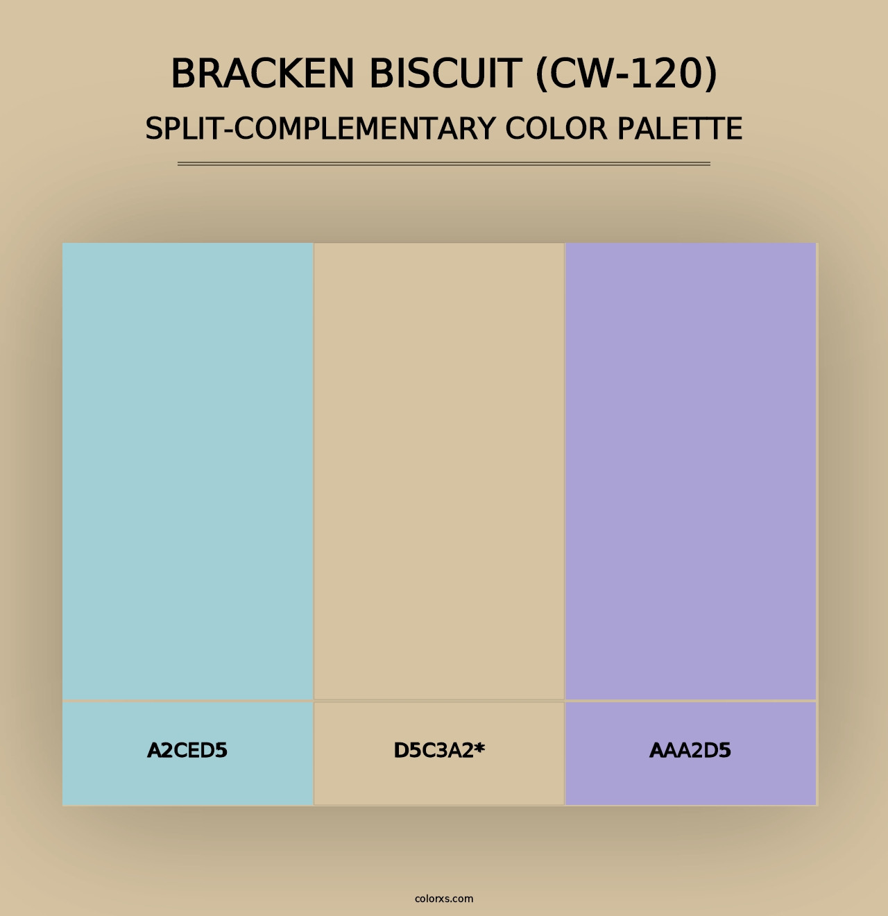 Bracken Biscuit (CW-120) - Split-Complementary Color Palette