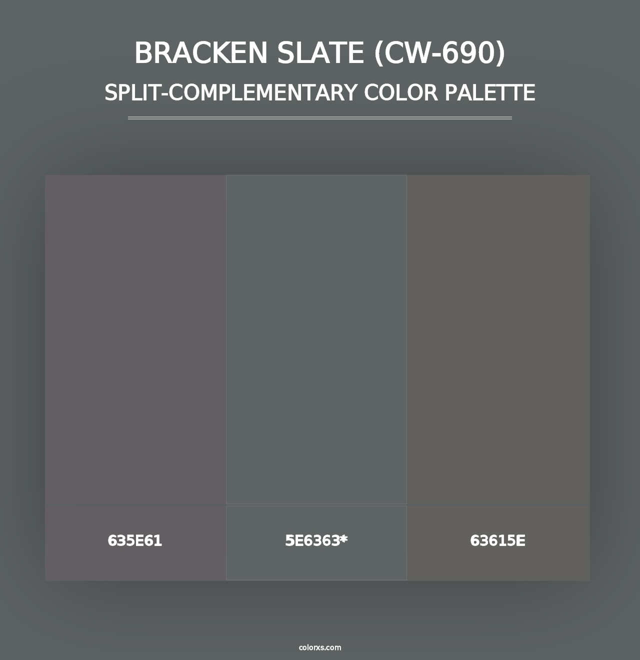 Bracken Slate (CW-690) - Split-Complementary Color Palette