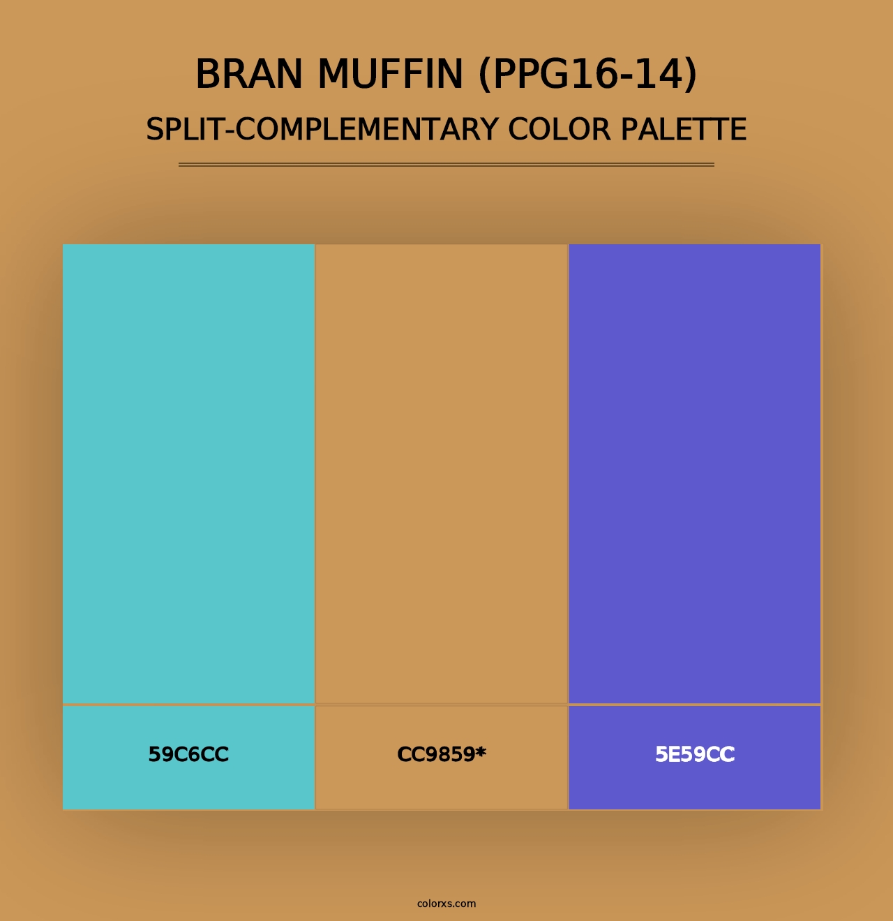 Bran Muffin (PPG16-14) - Split-Complementary Color Palette