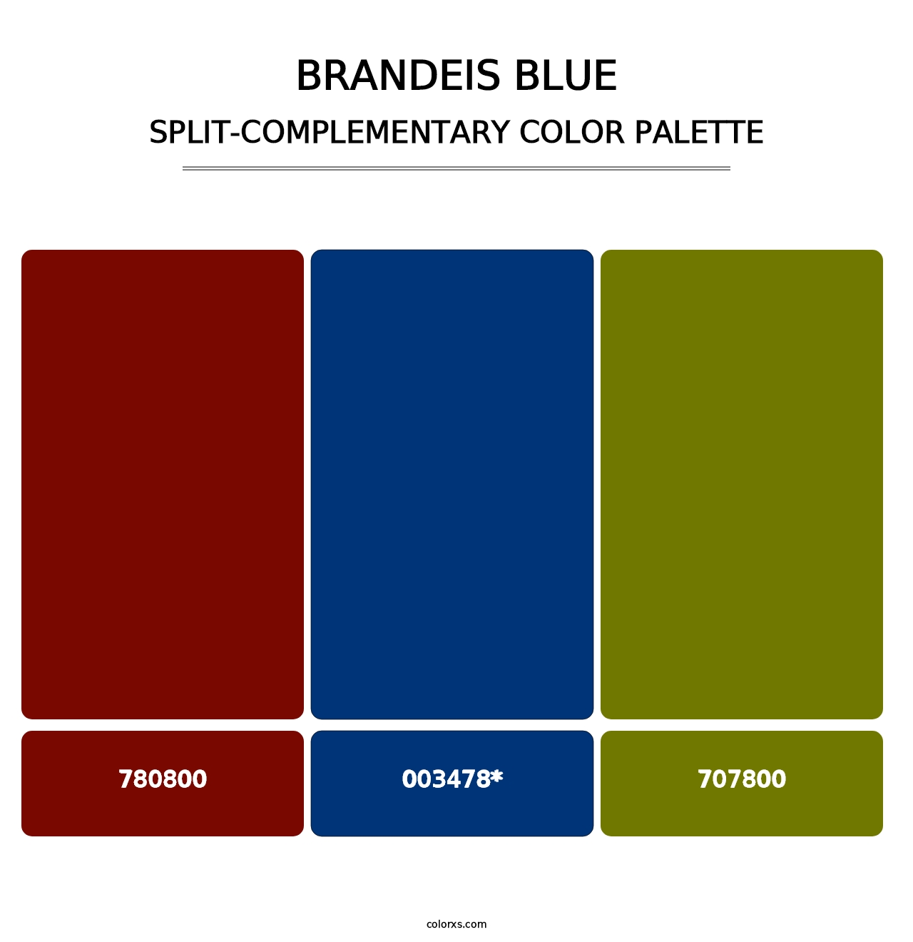 Brandeis Blue - Split-Complementary Color Palette