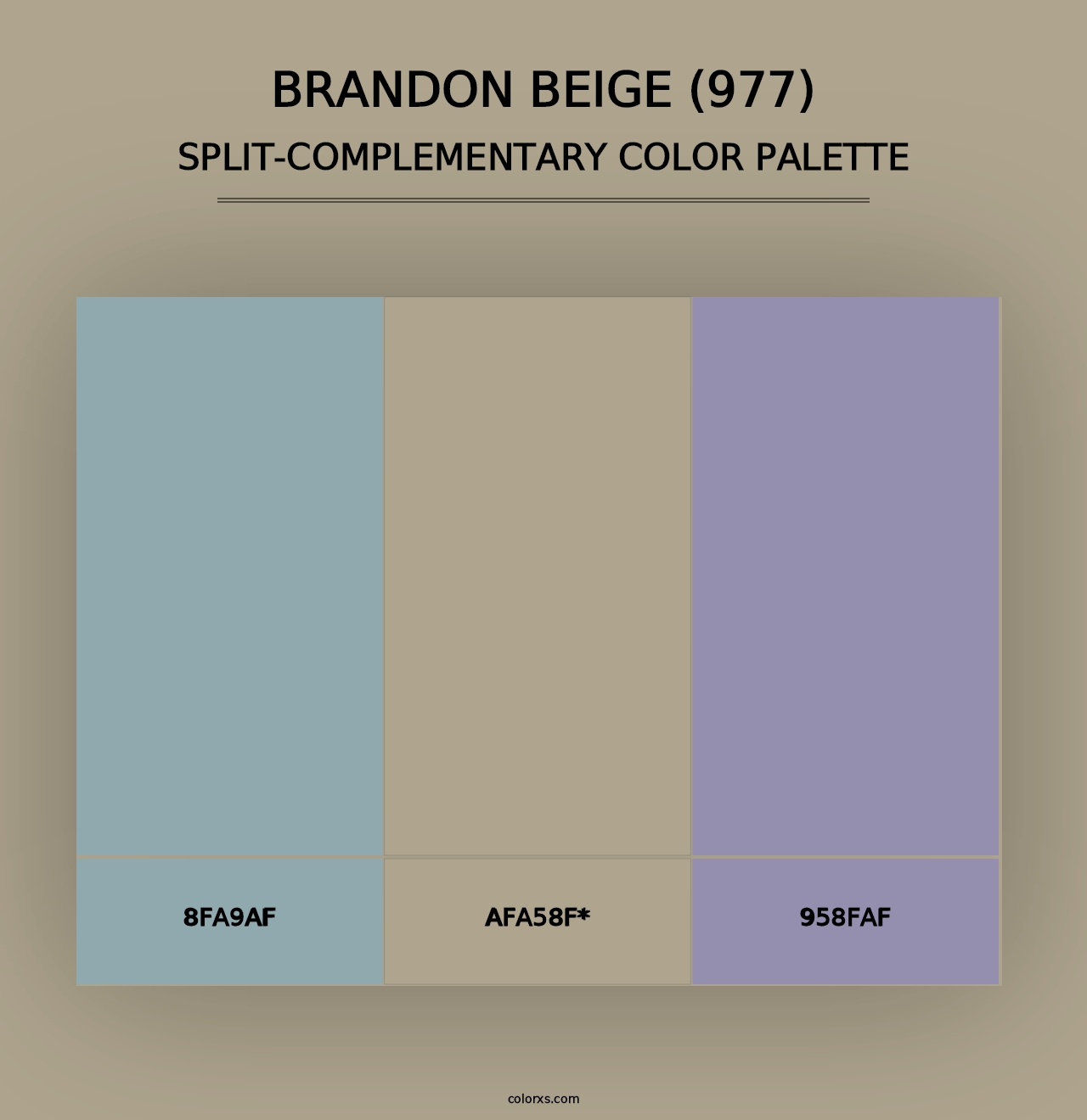 Brandon Beige (977) - Split-Complementary Color Palette