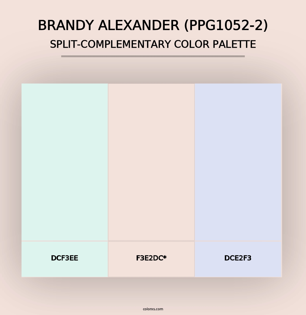 Brandy Alexander (PPG1052-2) - Split-Complementary Color Palette