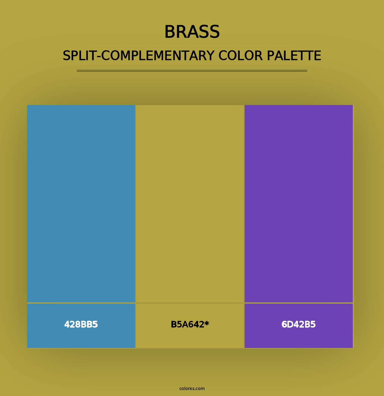 Brass - Split-Complementary Color Palette