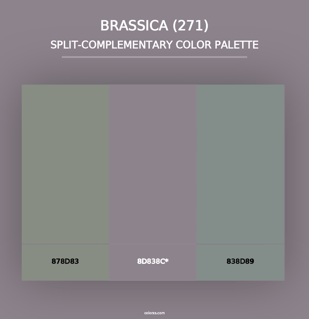 Brassica (271) - Split-Complementary Color Palette