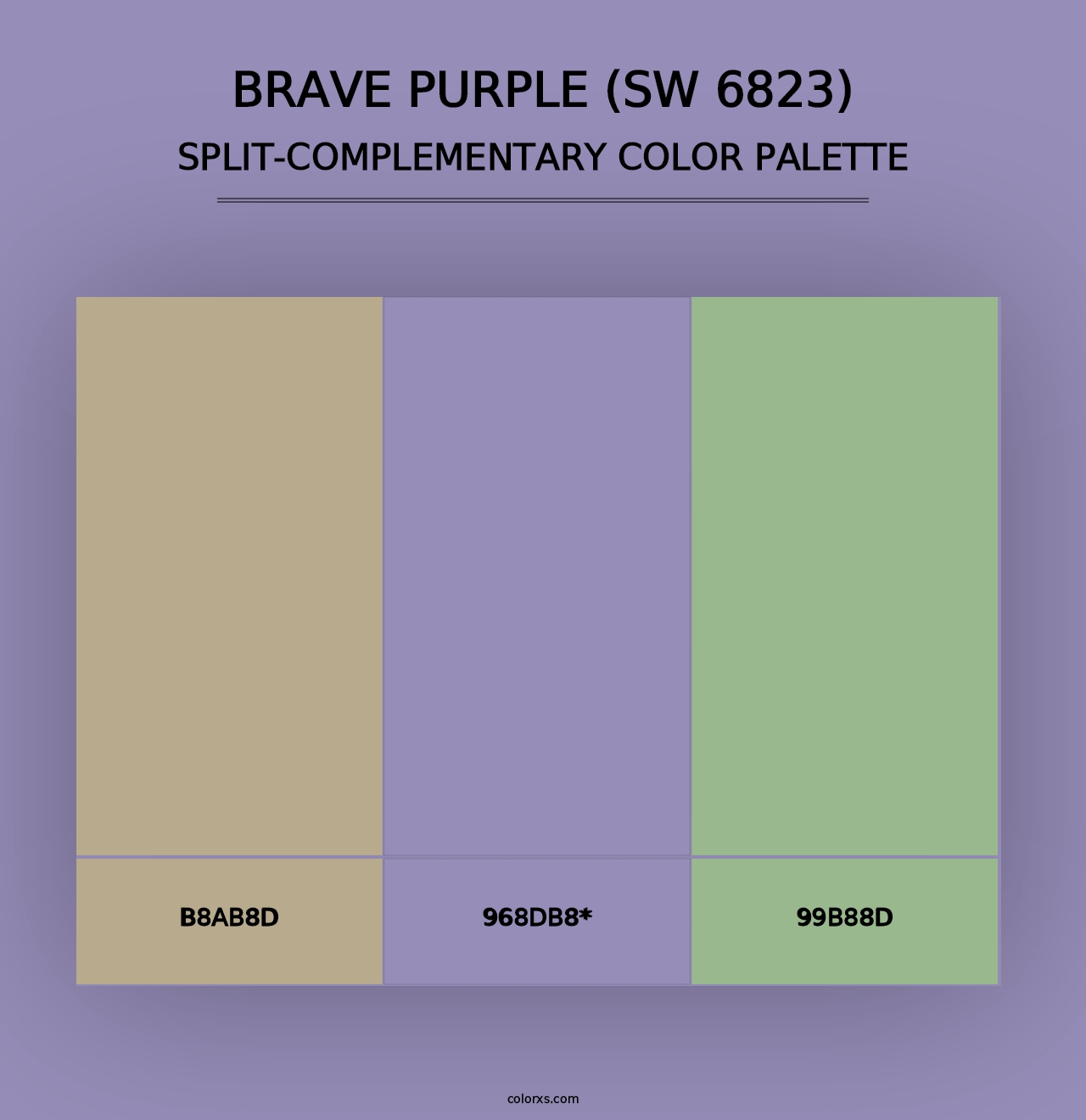 Brave Purple (SW 6823) - Split-Complementary Color Palette