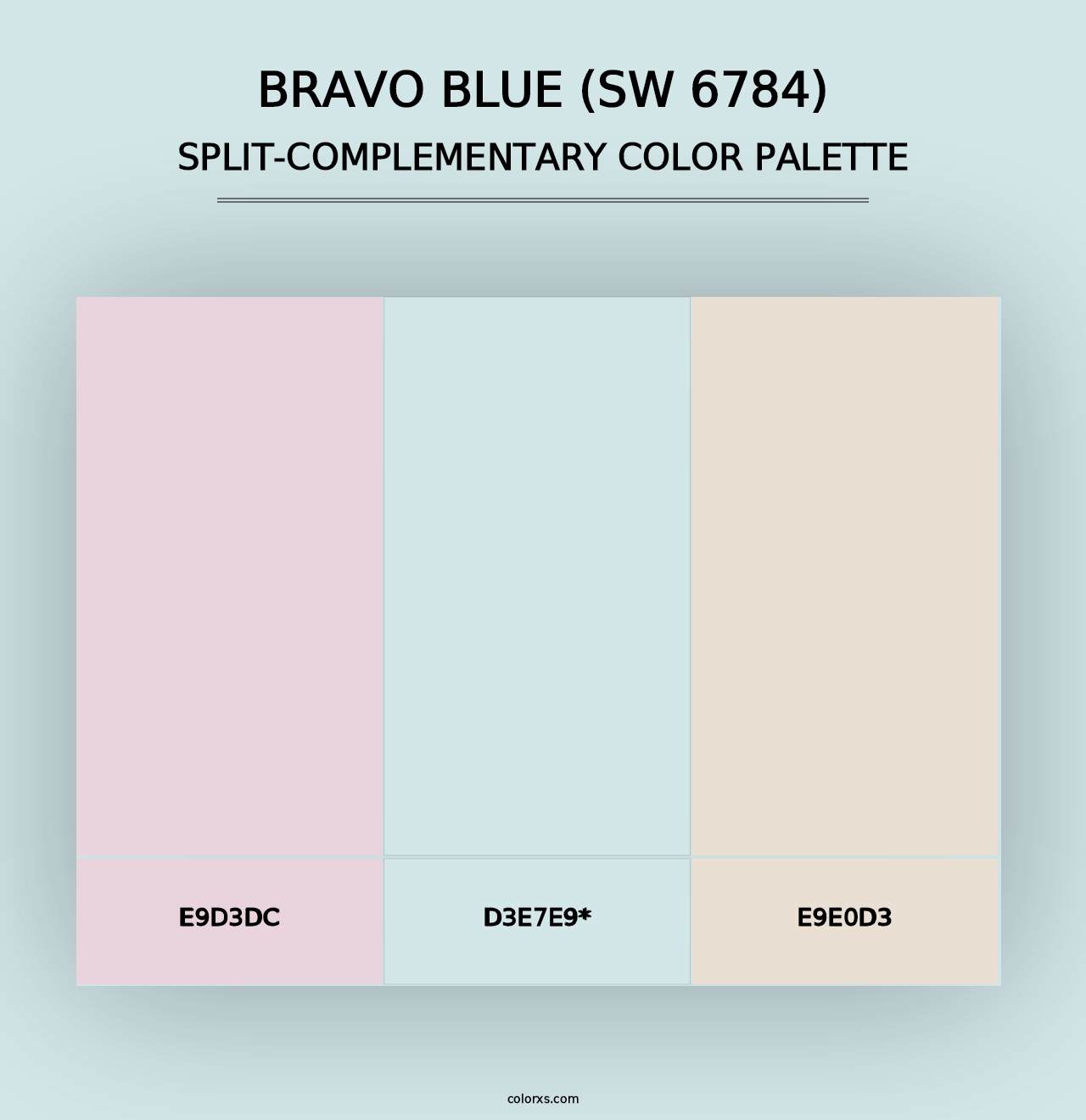 Bravo Blue (SW 6784) - Split-Complementary Color Palette