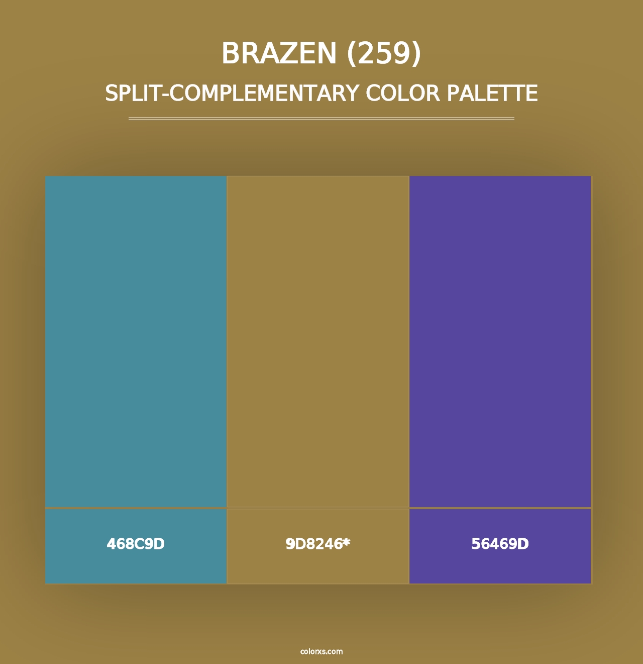 Brazen (259) - Split-Complementary Color Palette