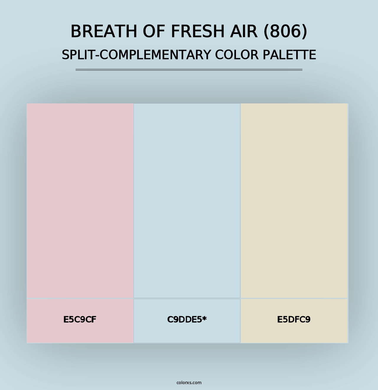 Breath of Fresh Air (806) - Split-Complementary Color Palette