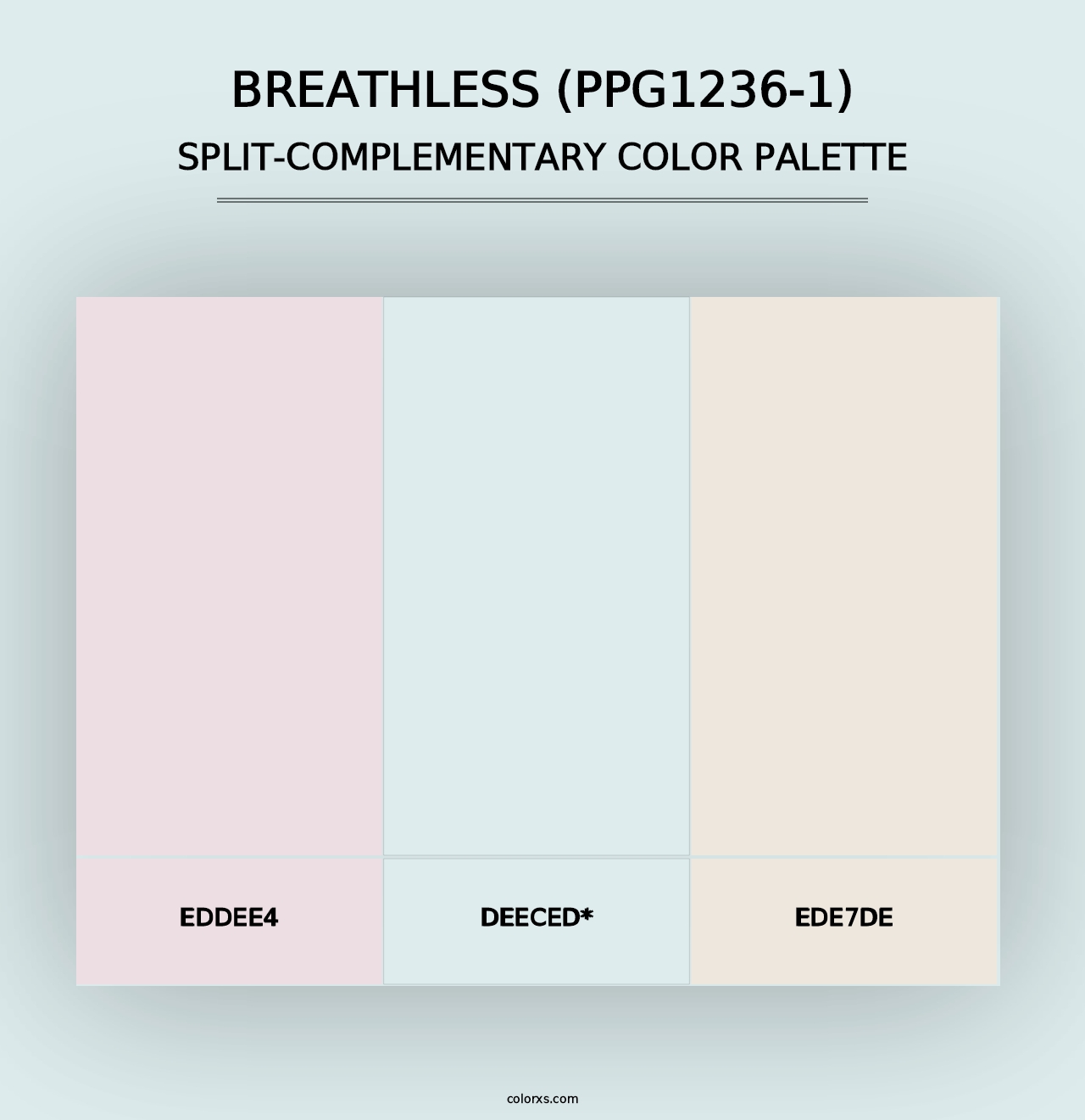 Breathless (PPG1236-1) - Split-Complementary Color Palette