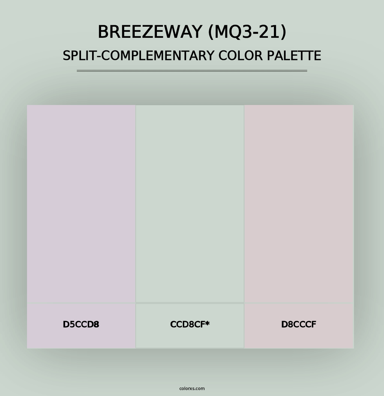 Breezeway (MQ3-21) - Split-Complementary Color Palette