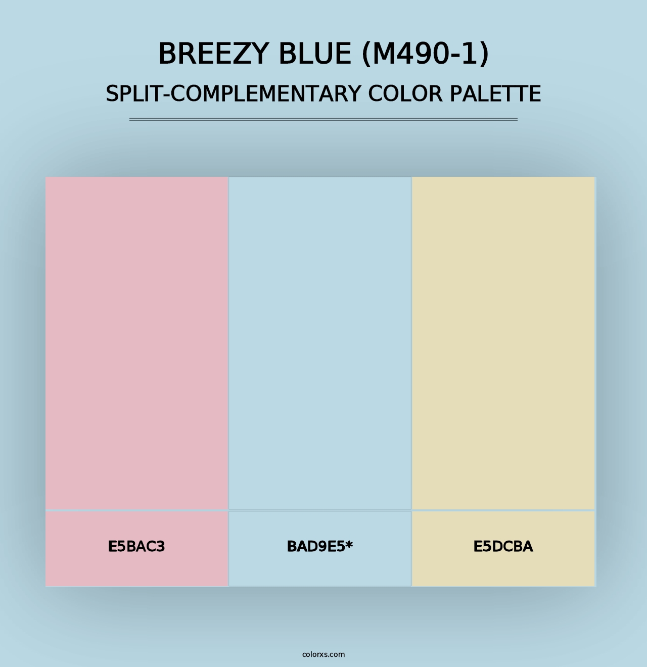 Breezy Blue (M490-1) - Split-Complementary Color Palette