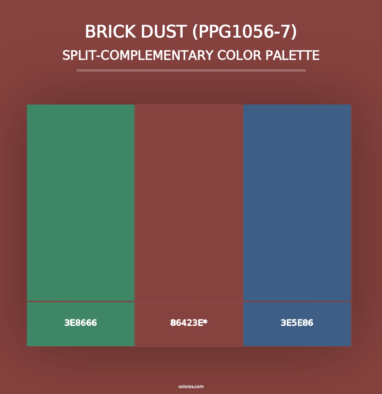 Brick Dust (PPG1056-7) - Split-Complementary Color Palette