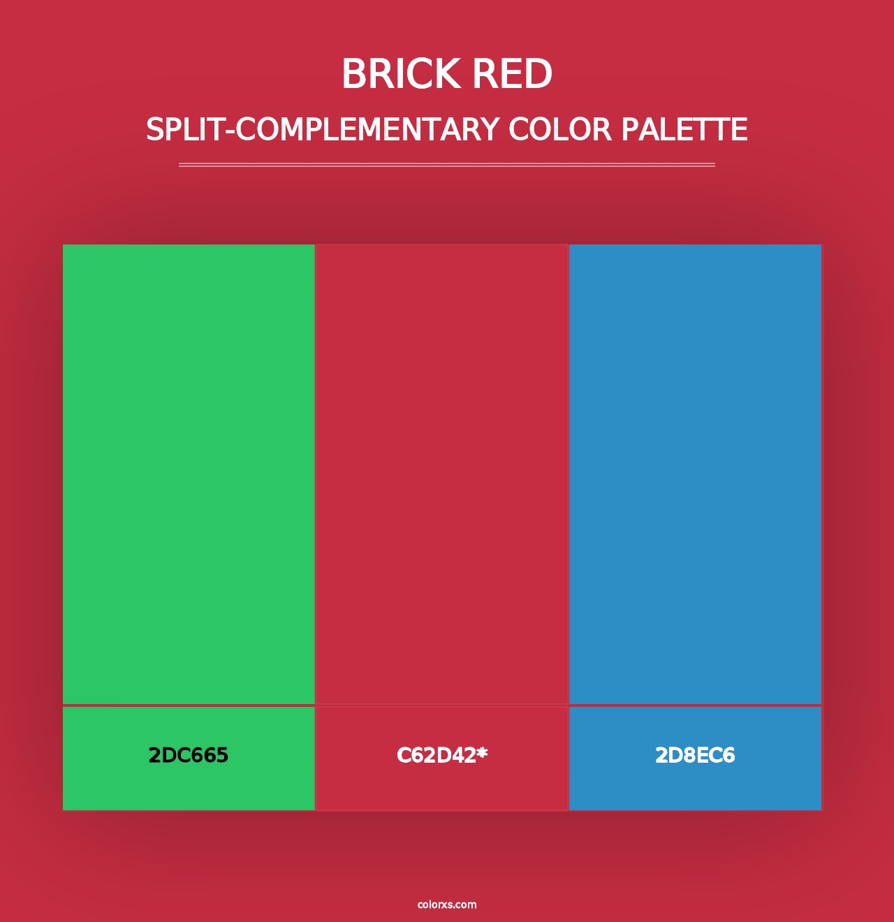 Brick Red - Split-Complementary Color Palette