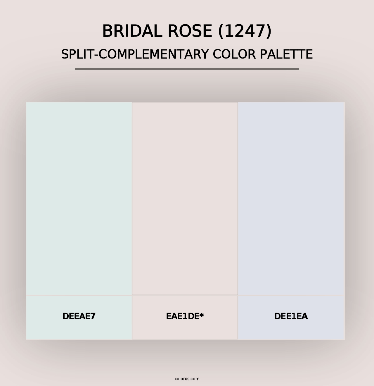 Bridal Rose (1247) - Split-Complementary Color Palette