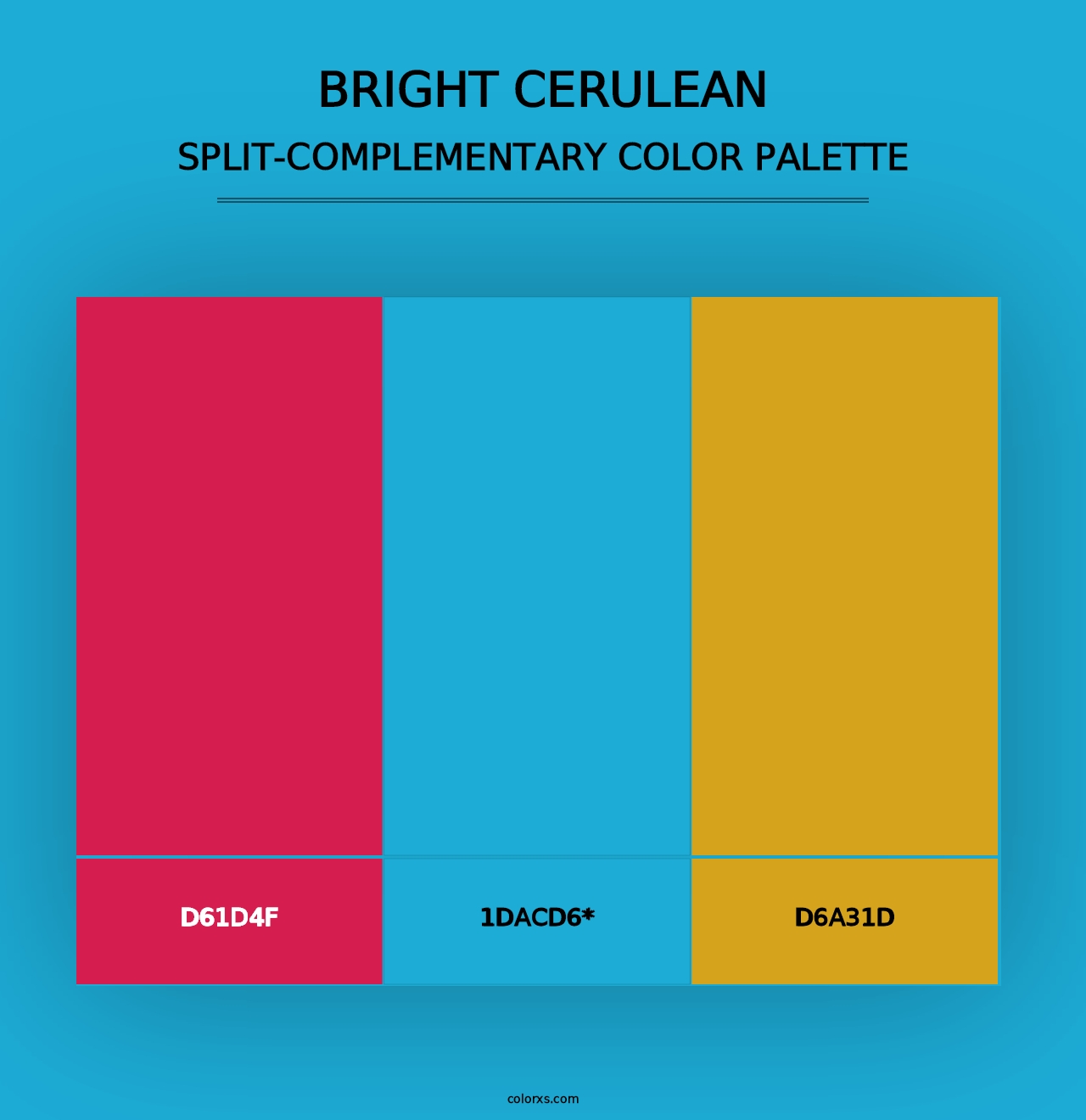 Bright Cerulean - Split-Complementary Color Palette