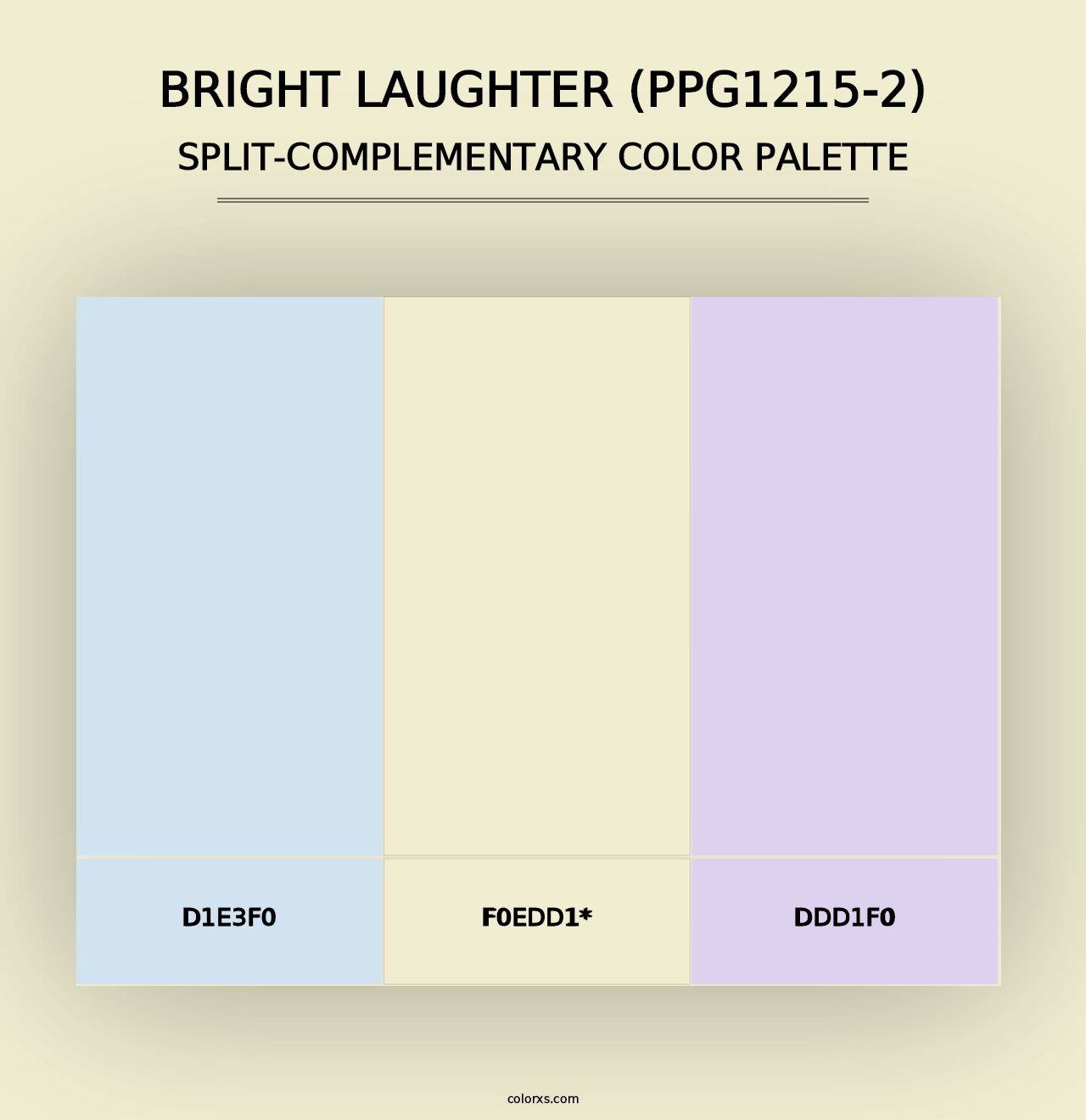 Bright Laughter (PPG1215-2) - Split-Complementary Color Palette