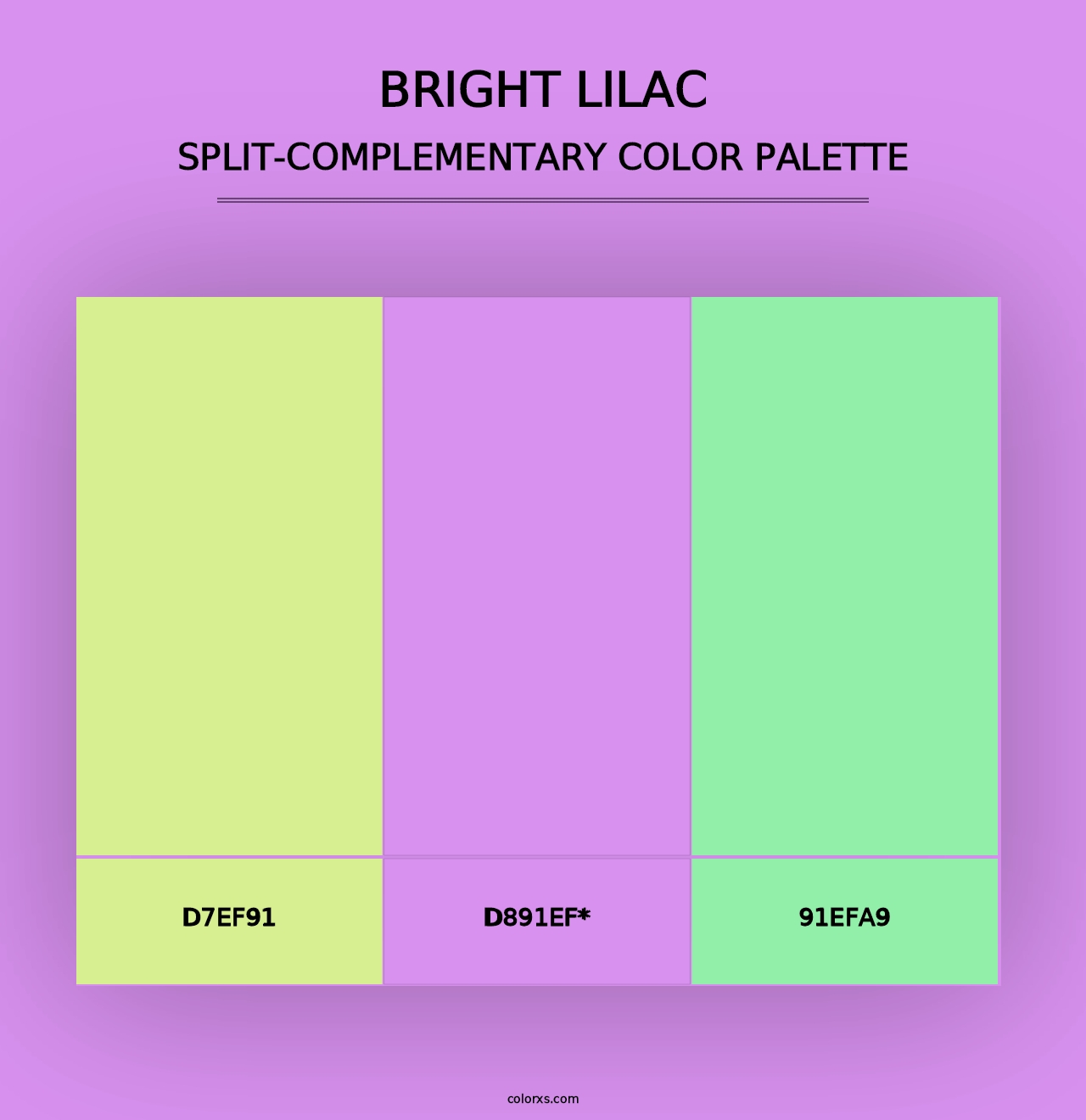 Bright Lilac - Split-Complementary Color Palette