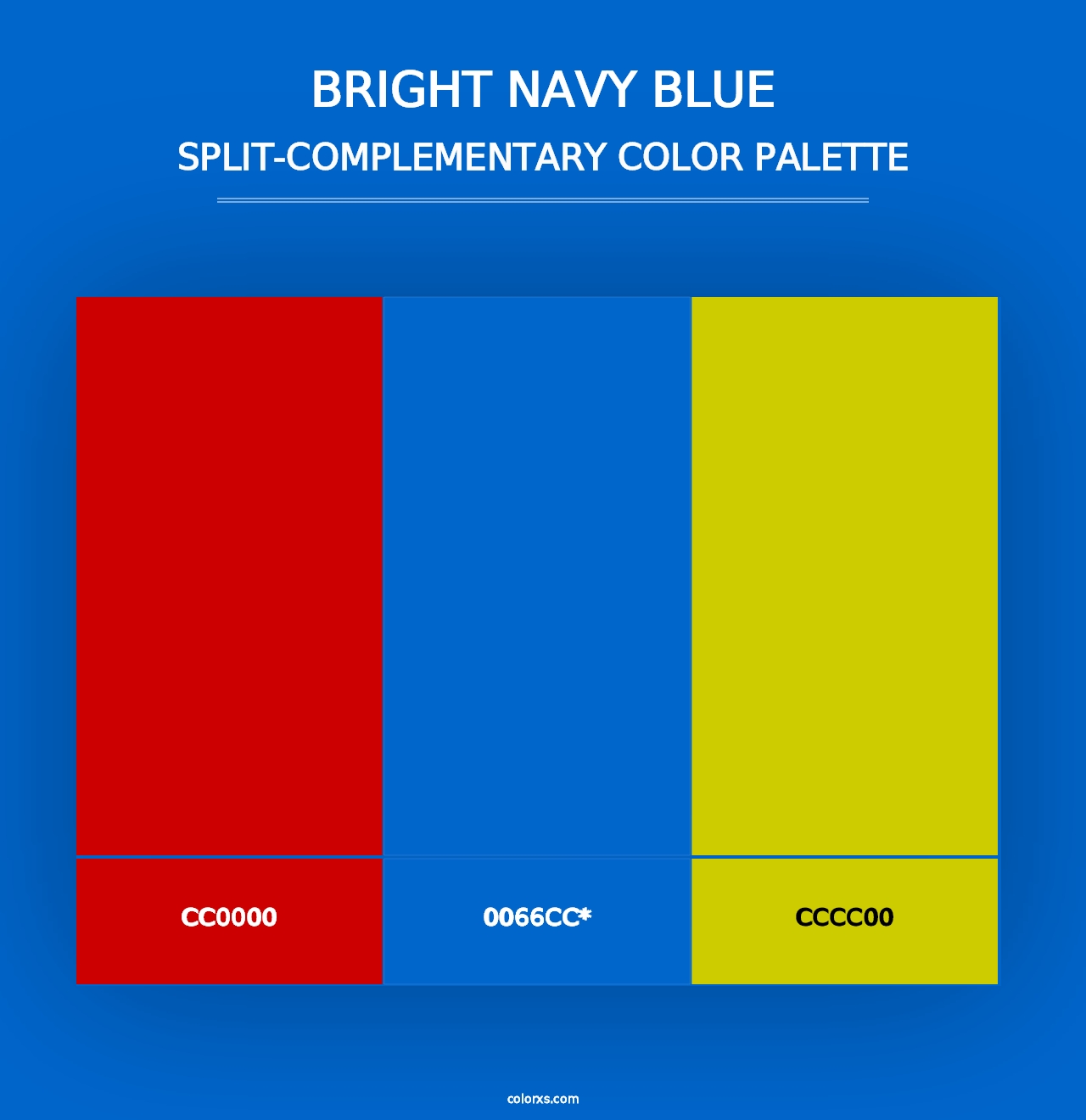 Bright Navy Blue - Split-Complementary Color Palette