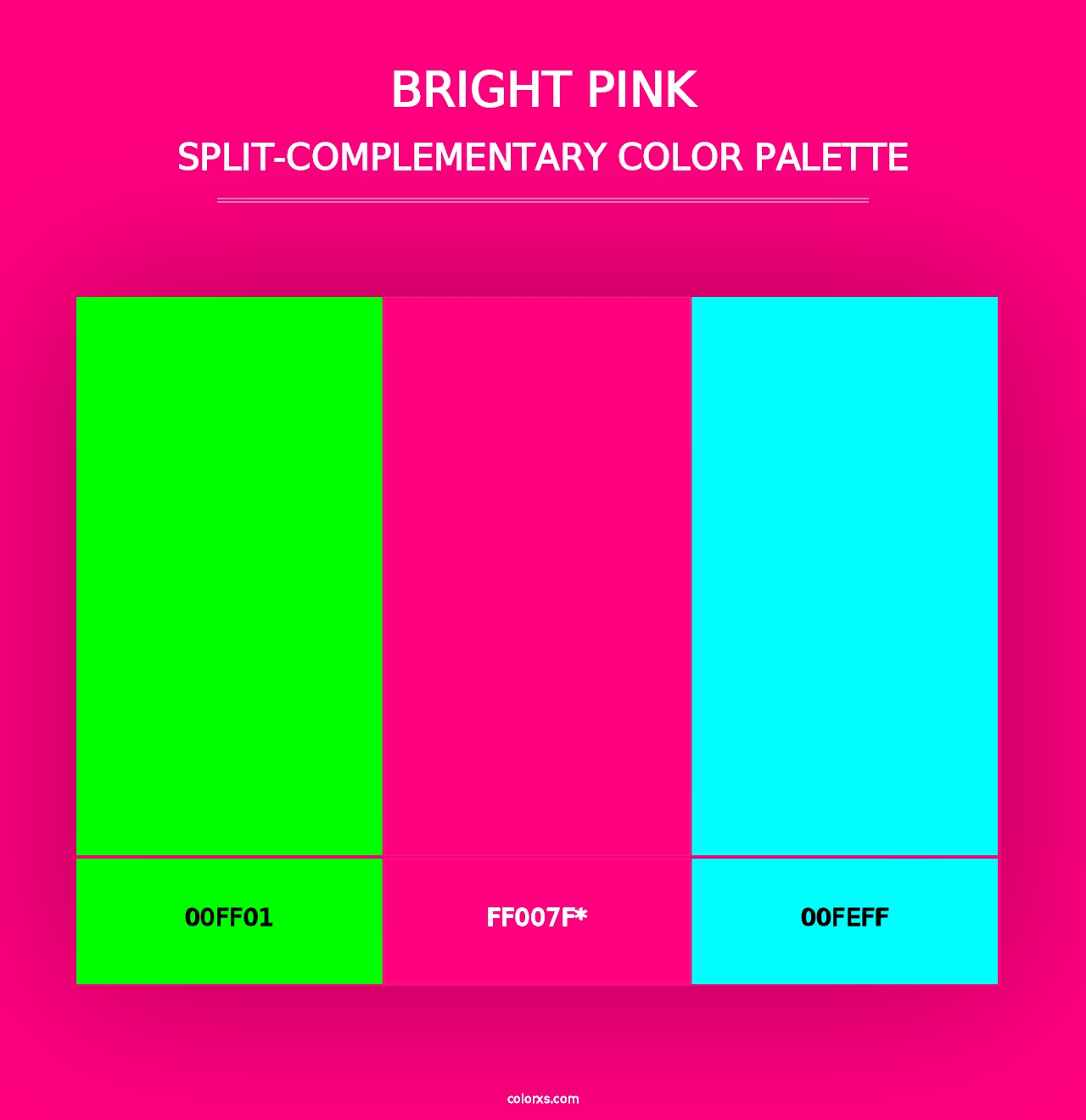 Bright Pink - Split-Complementary Color Palette