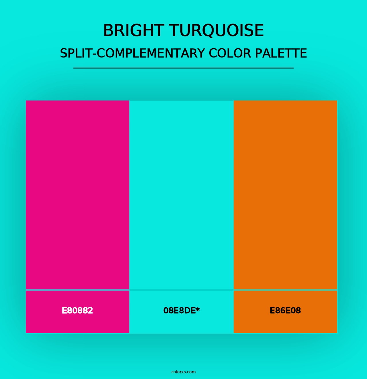 Bright Turquoise - Split-Complementary Color Palette