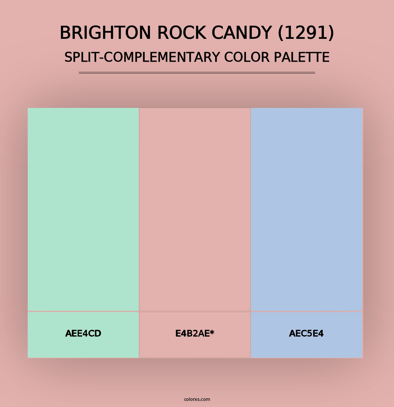 Brighton Rock Candy (1291) - Split-Complementary Color Palette