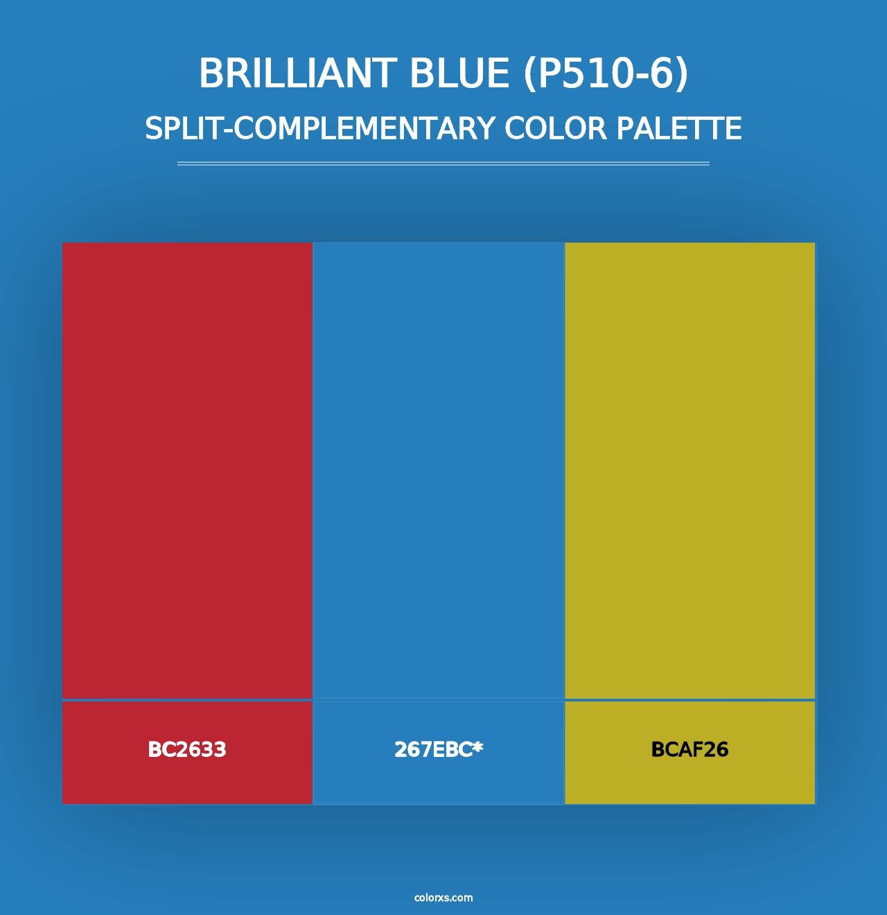 Brilliant Blue (P510-6) - Split-Complementary Color Palette