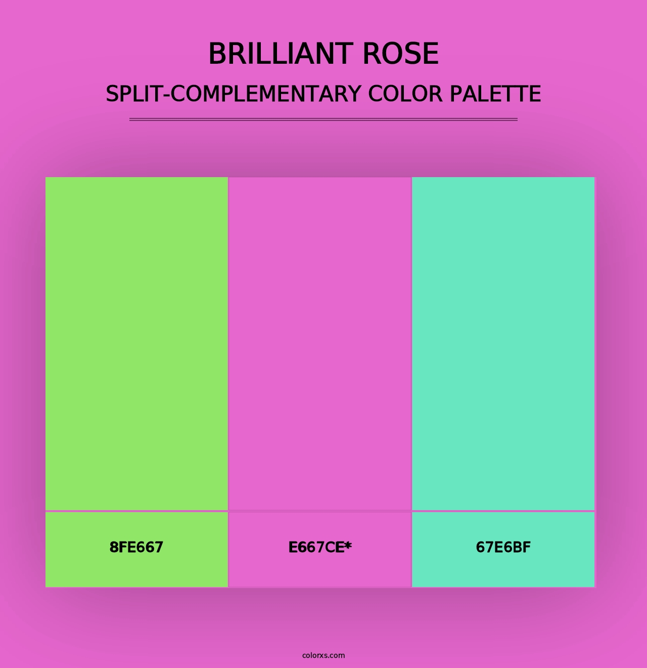 Brilliant Rose - Split-Complementary Color Palette