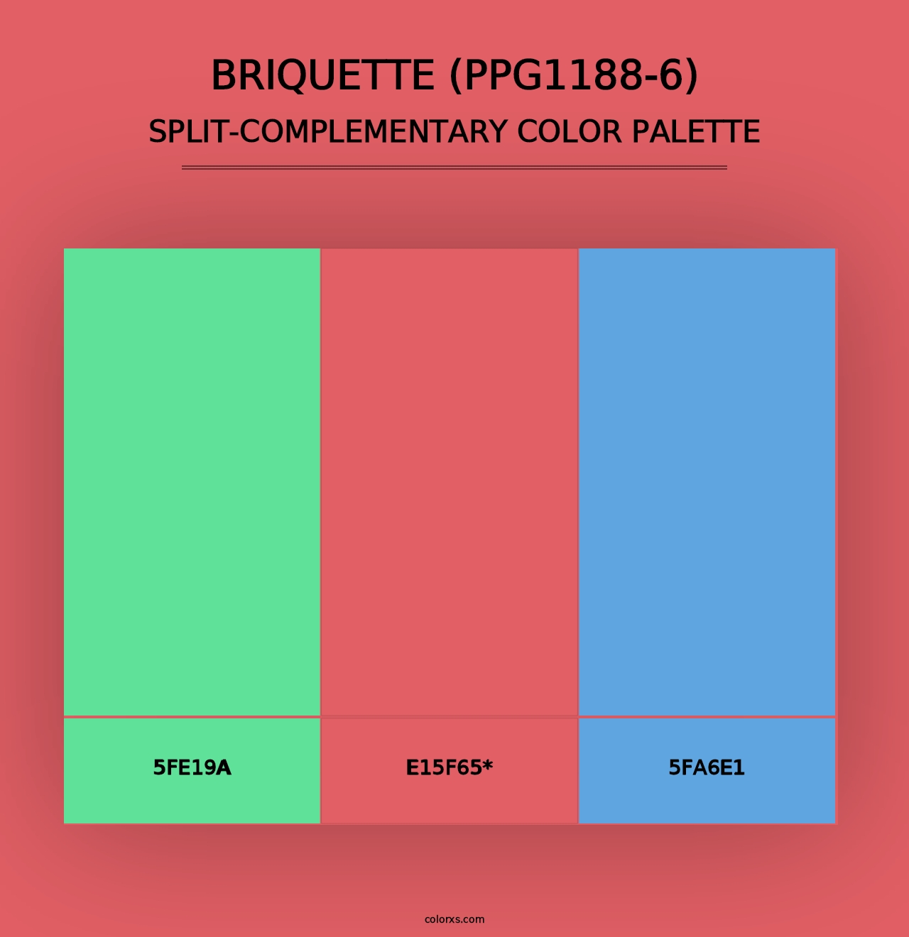 Briquette (PPG1188-6) - Split-Complementary Color Palette