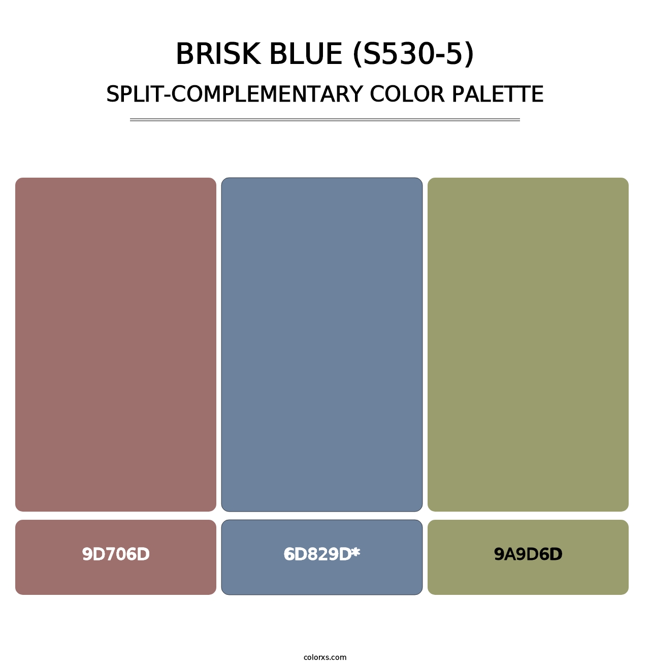 Brisk Blue (S530-5) - Split-Complementary Color Palette