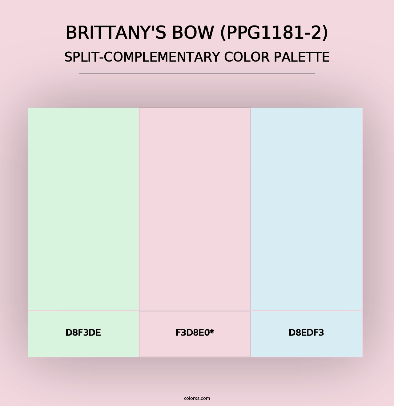 Brittany's Bow (PPG1181-2) - Split-Complementary Color Palette