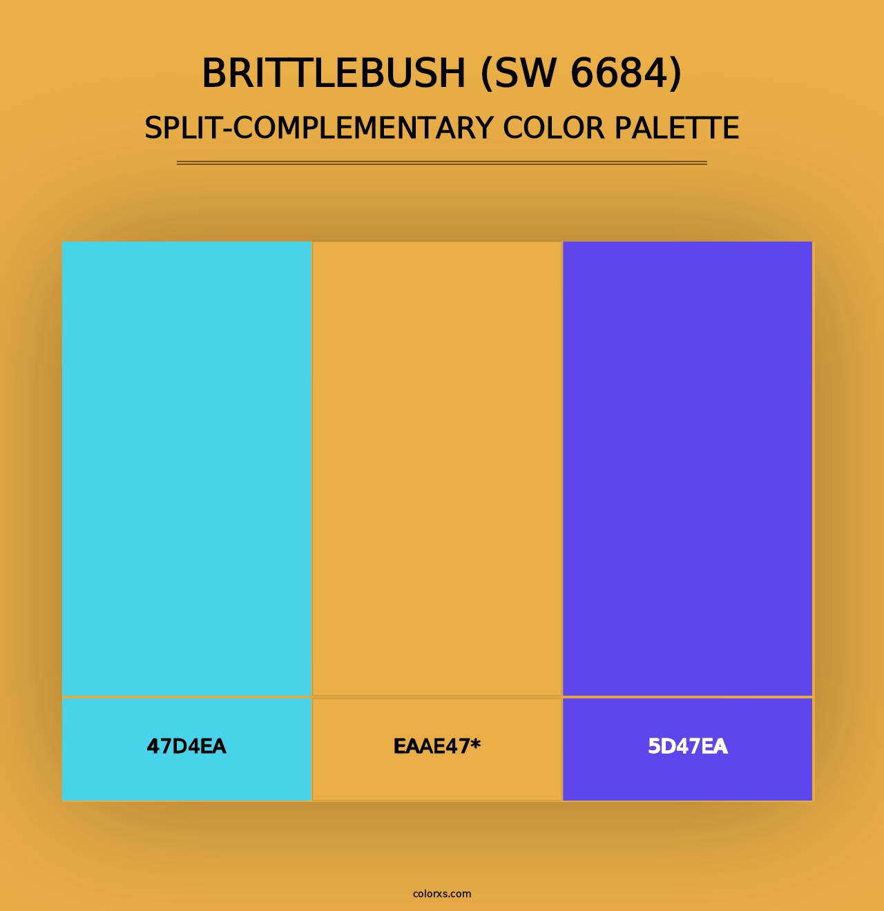 Brittlebush (SW 6684) - Split-Complementary Color Palette