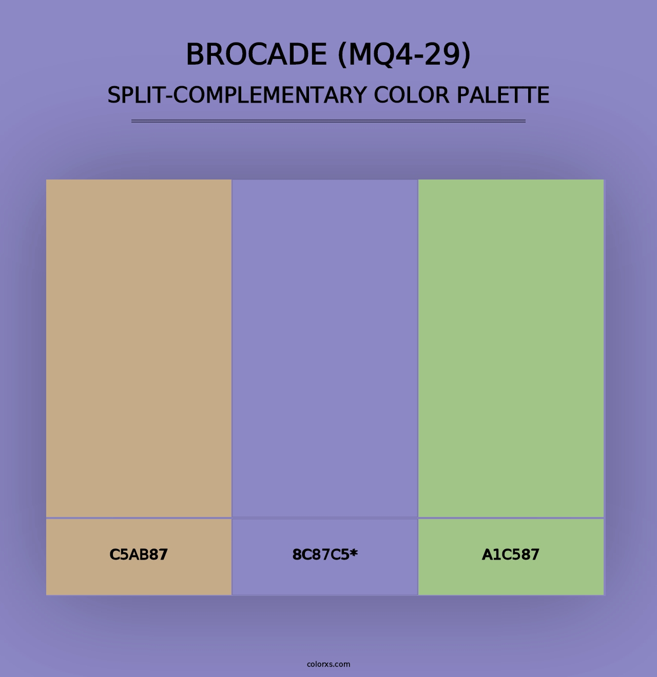 Brocade (MQ4-29) - Split-Complementary Color Palette