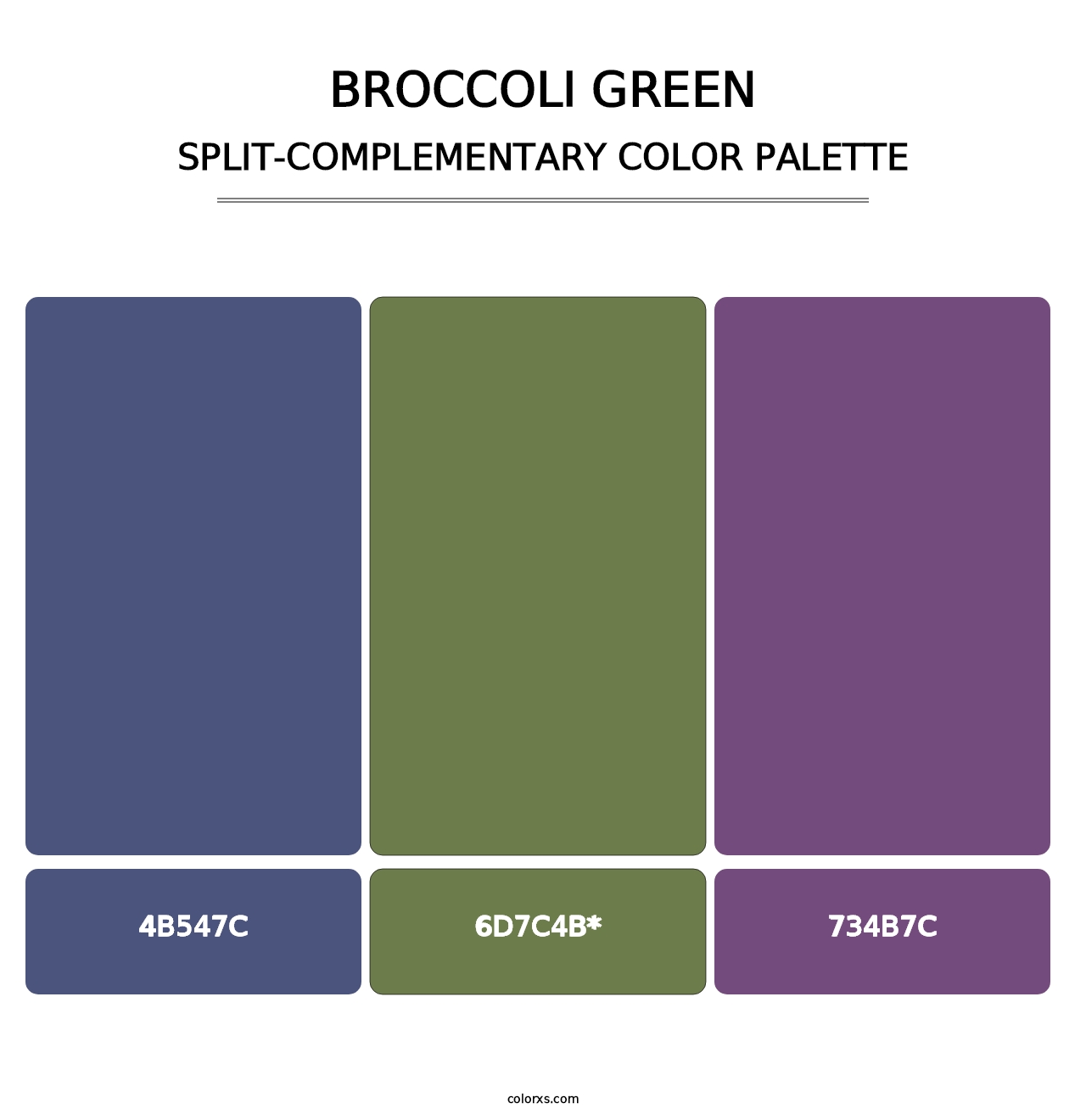 Broccoli Green - Split-Complementary Color Palette