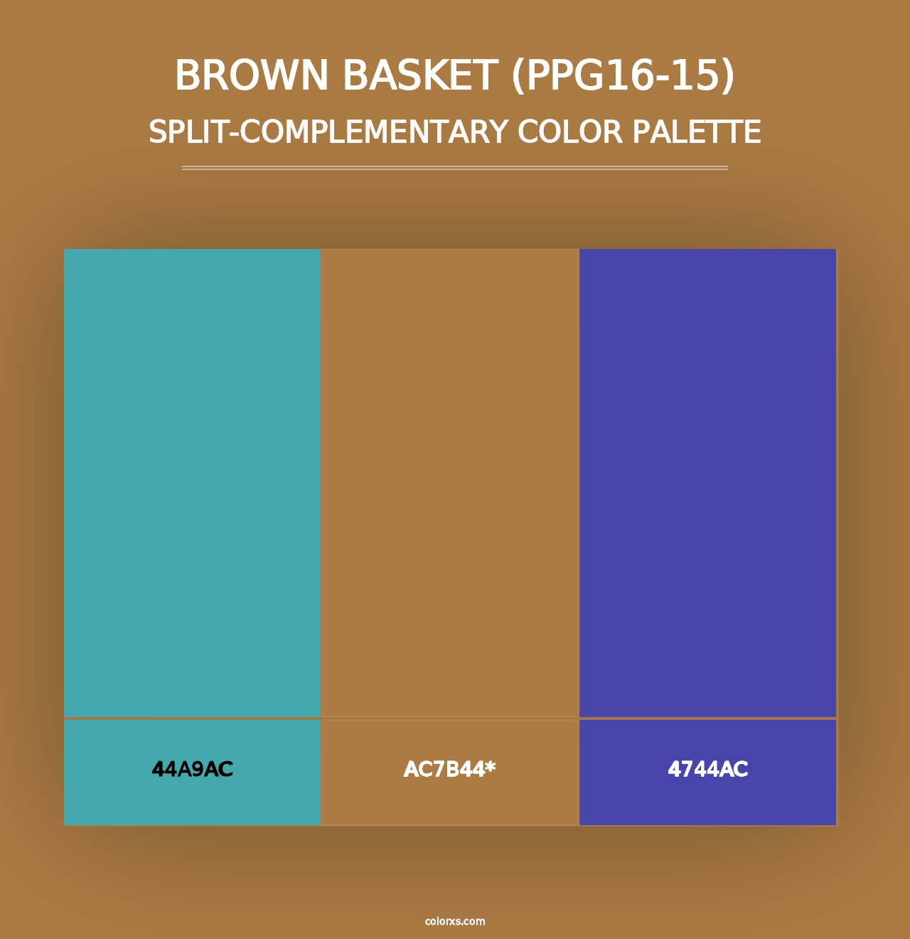 Brown Basket (PPG16-15) - Split-Complementary Color Palette