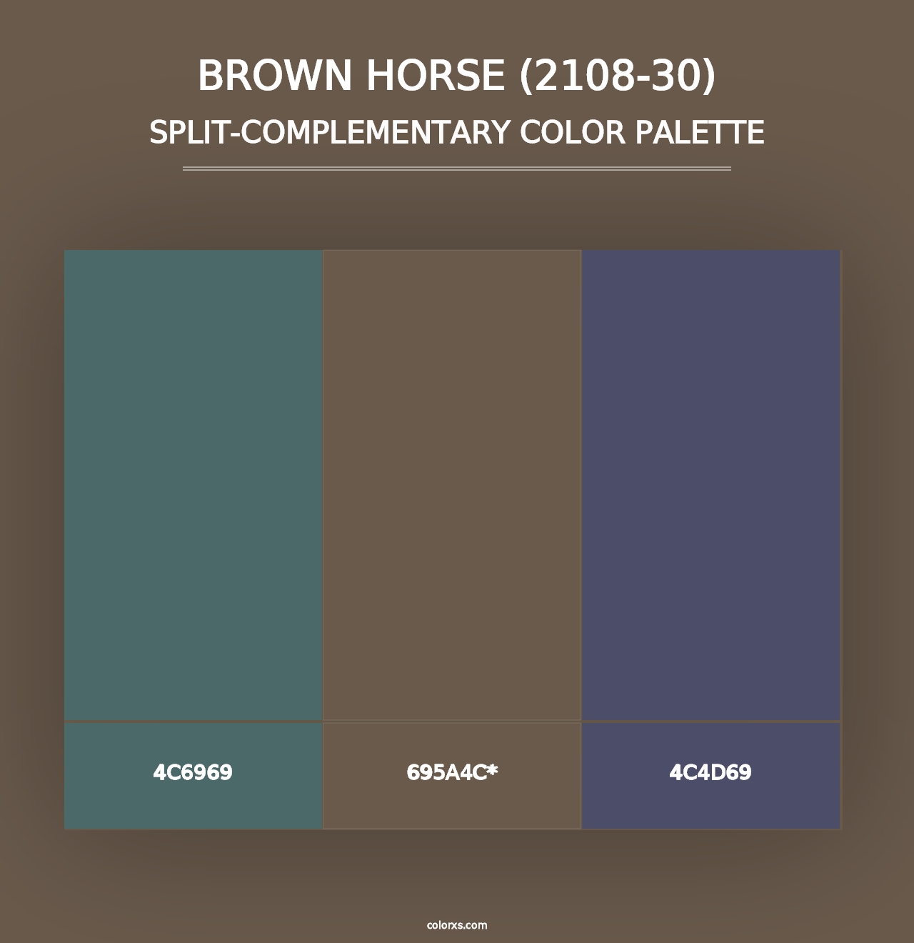 Brown Horse (2108-30) - Split-Complementary Color Palette