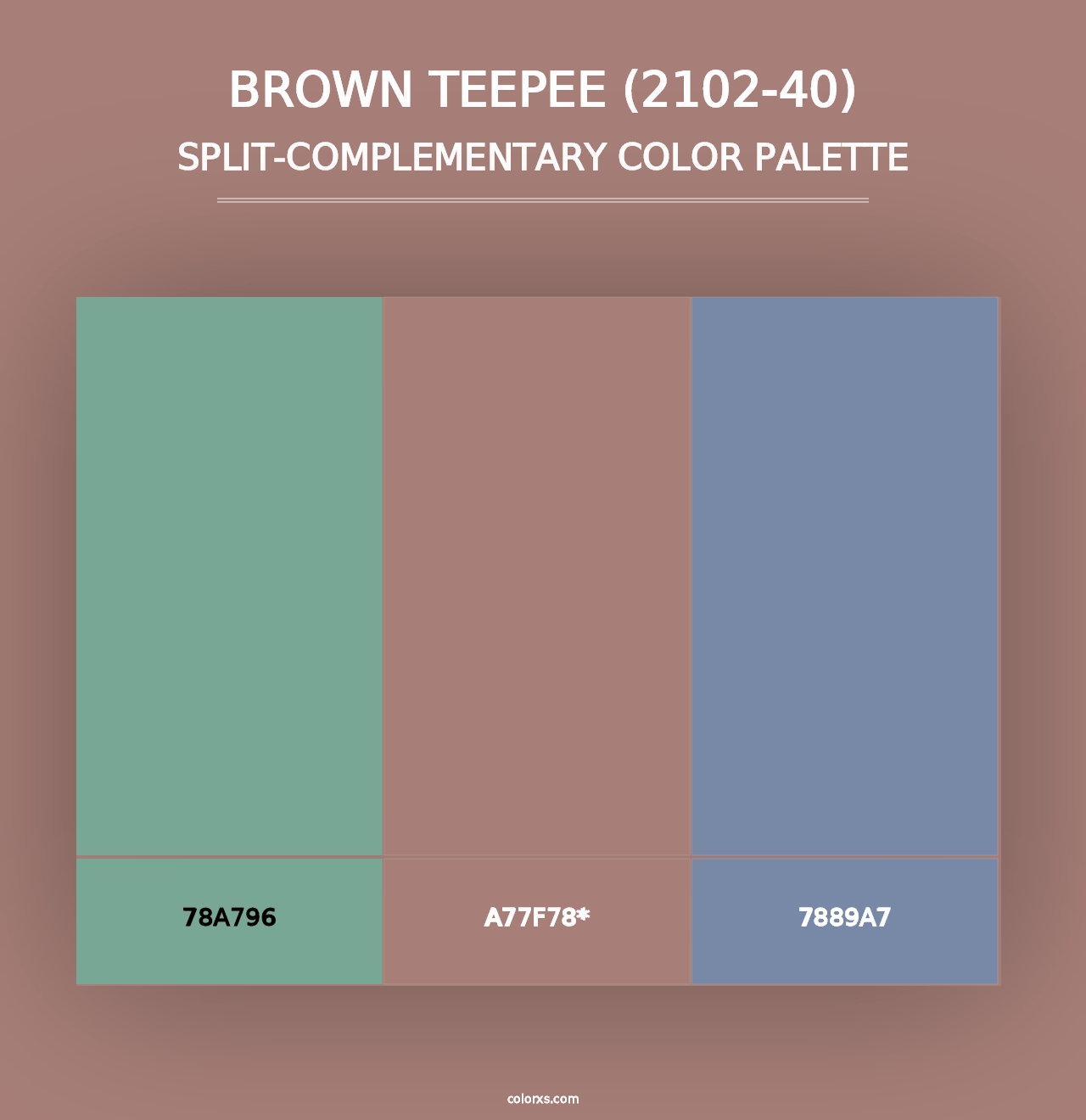 Brown Teepee (2102-40) - Split-Complementary Color Palette